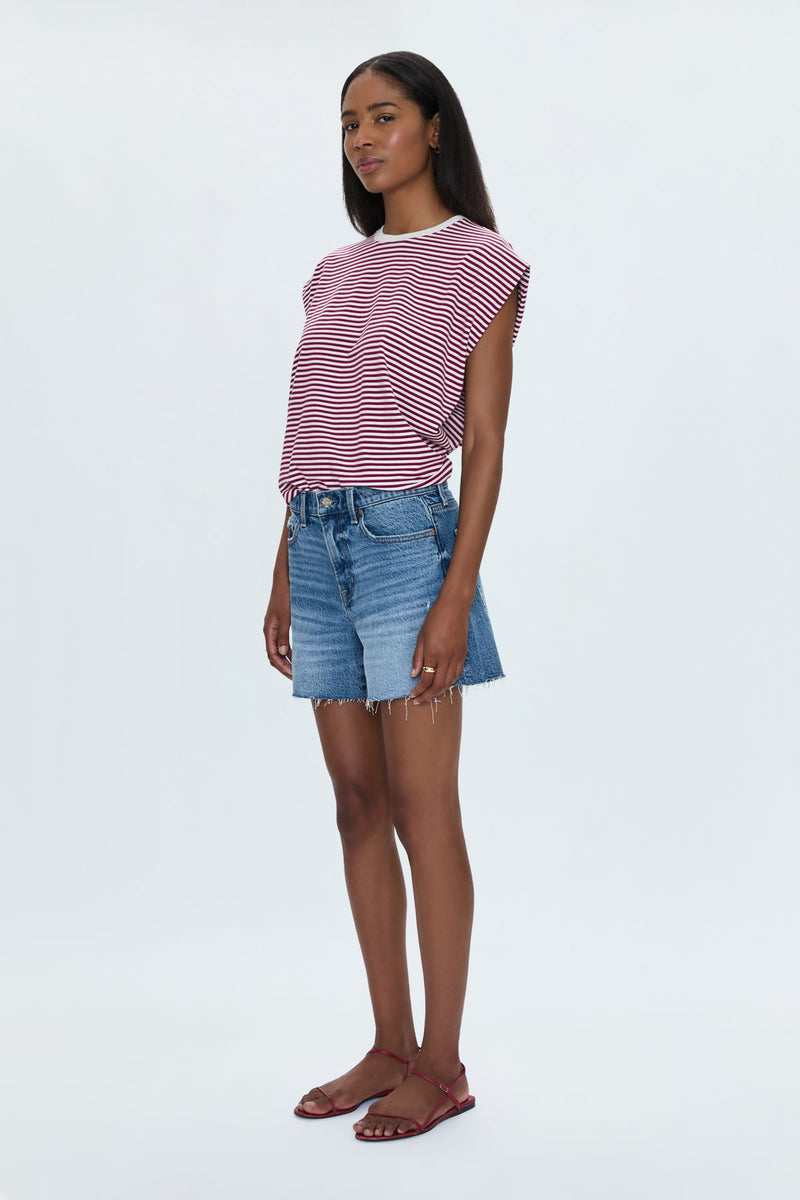 Lavender Kennedy Mid Rise Short | Central Vintage Denim Shorts