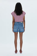 Lavender Kennedy Mid Rise Short | Central Vintage Denim Shorts