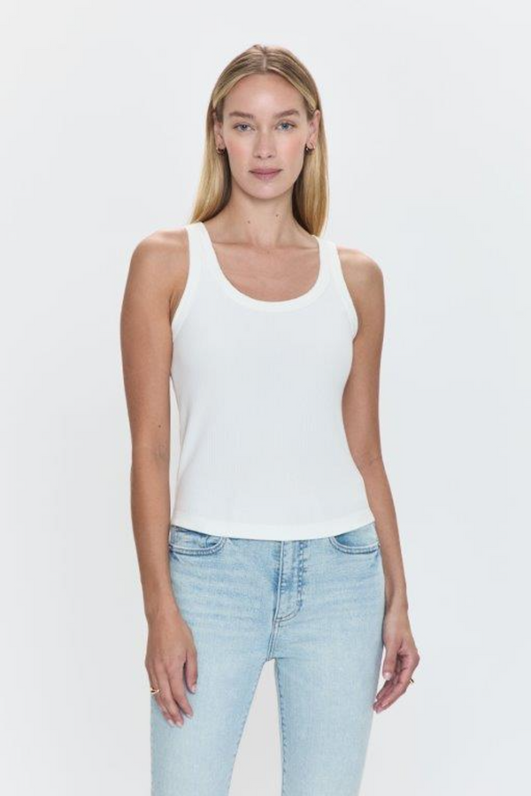 Lavender Christy Curved Hem Tank Top Tank Top