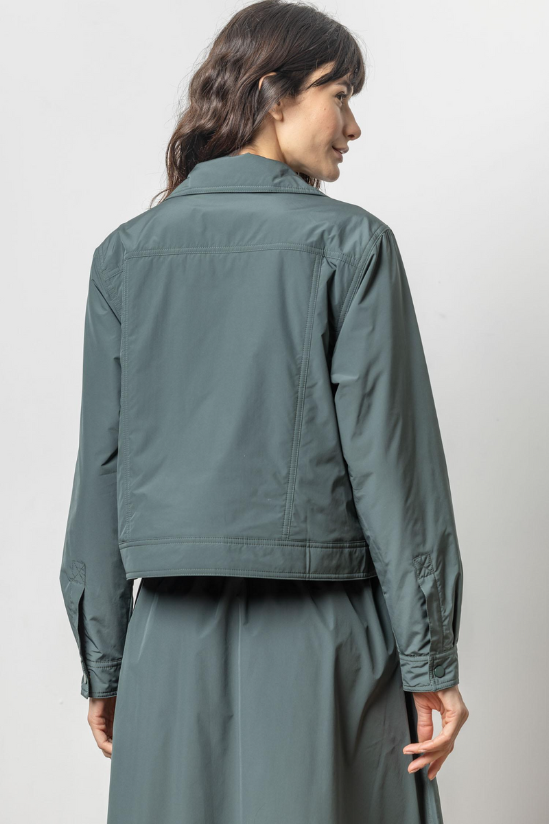 Dim Gray Nylon Utility Jacket Jacket