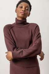 Dark Olive Green Raglan Turtleneck Sweater Sweater