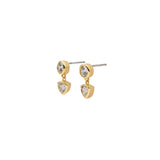 Tan Shiny Drop Studs Earring