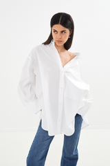 White Smoke Noah Poplin Oversized Shirt Shirt