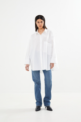 White Smoke Noah Poplin Oversized Shirt Shirt