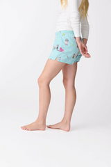 Lavender Spaw Day Flannel Short Pajama Shorts