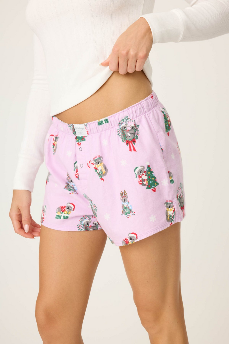 Misty Rose Koality Holiday Flannel Short Short