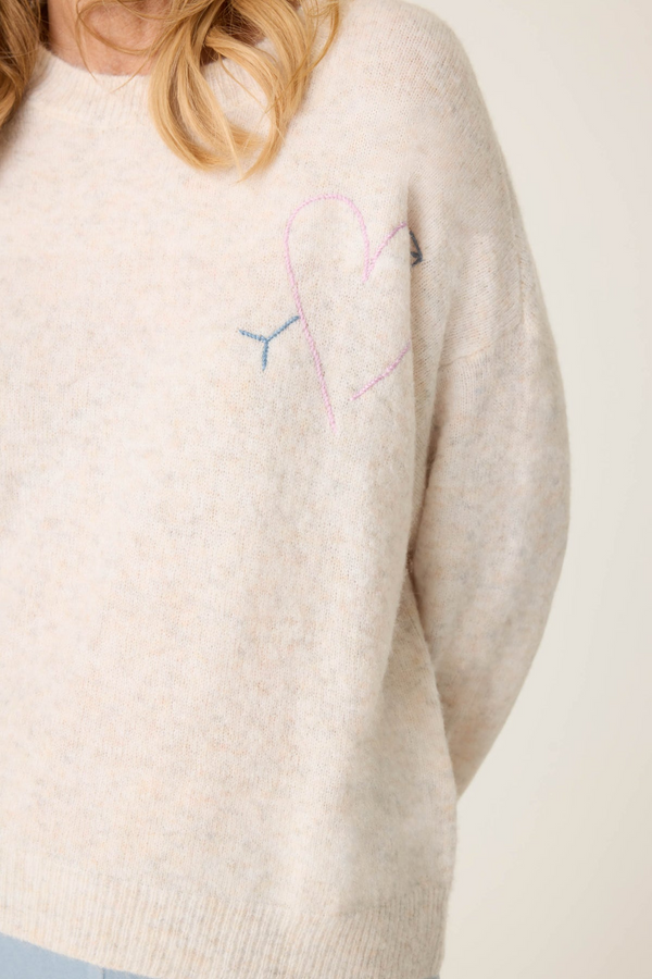 Light Gray Spread Love Sweater Sweater