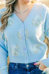 Light Steel Blue Mia Cardigan | Bay Sweater