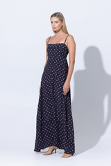 Light Gray Alison Maxi Dress in Spot Maxi Dress