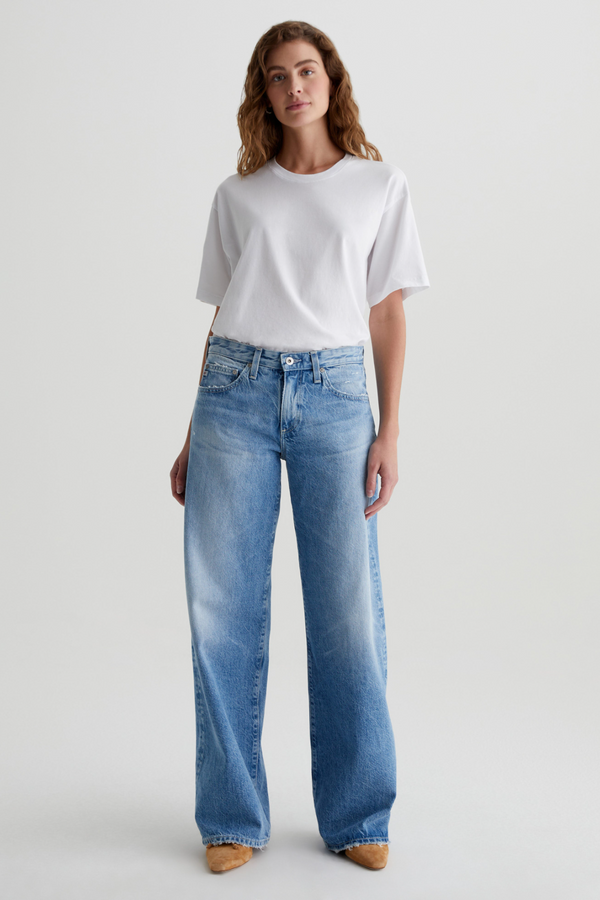 Light Gray Adria Low Rise Wide Leg | 17 Years Divergent Jeans