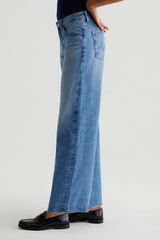 Light Gray Adria Low Rise Wide Leg | Stockholm Jeans