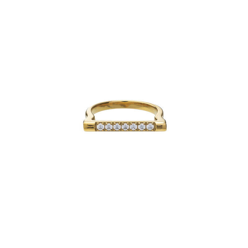 Dark Khaki Rectangle Diamond Ring Ring