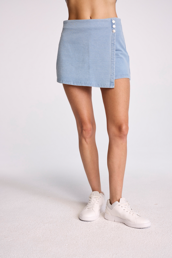 Light Gray Sorrel Skort in Light Wash Denim Skort