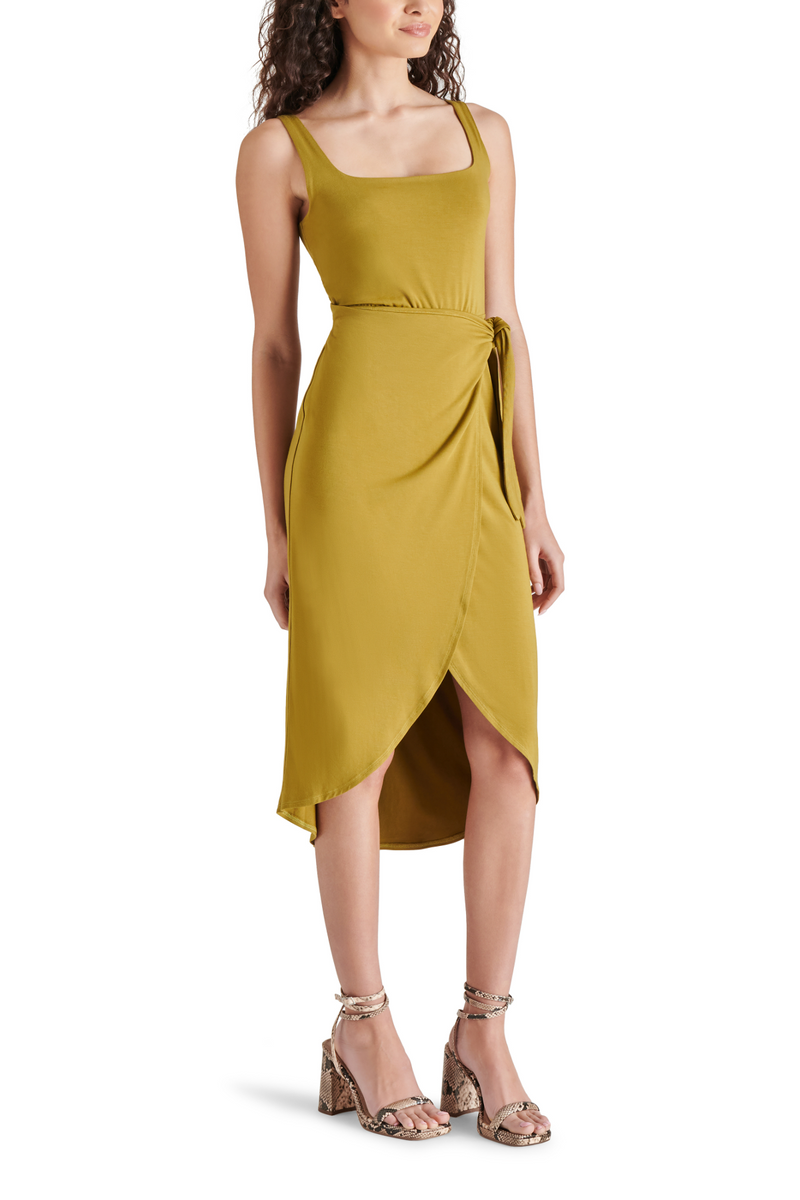 Dark Khaki Rhea Dress Midi Dress