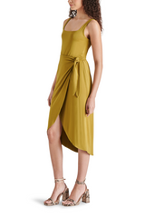 Dark Khaki Rhea Dress Midi Dress