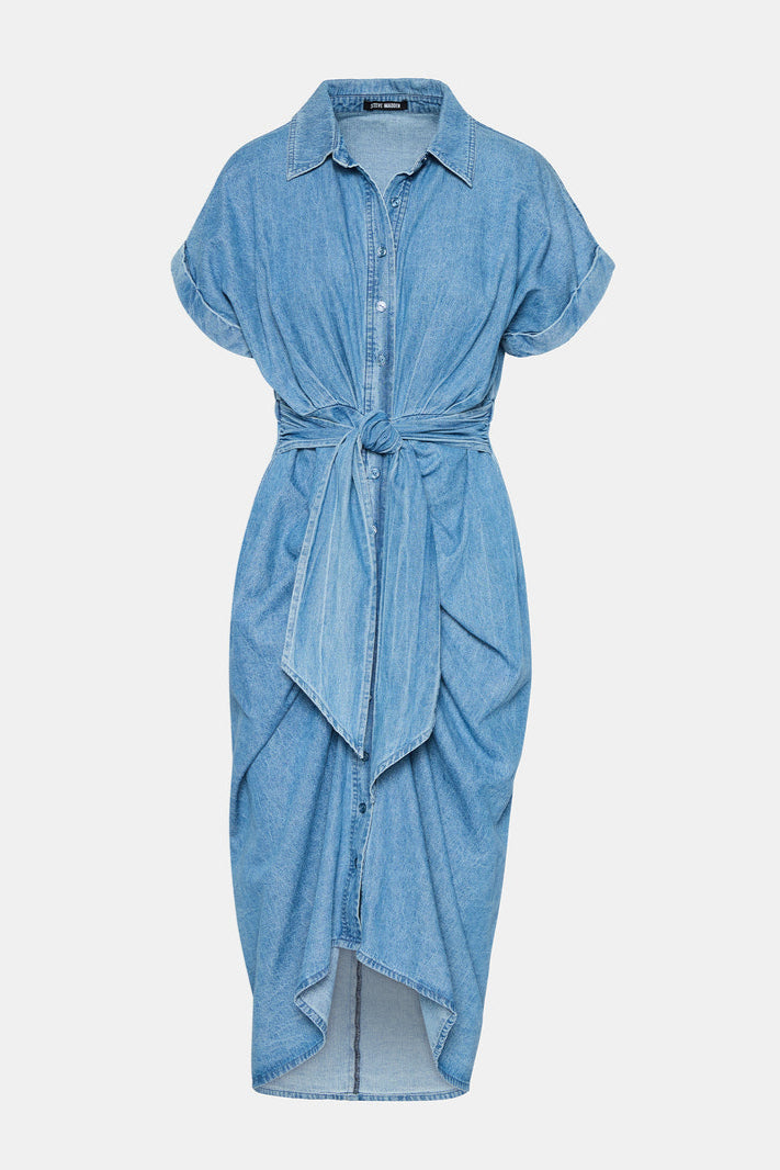 Lavender Tori Dress | Chambray Blue Midi Dress