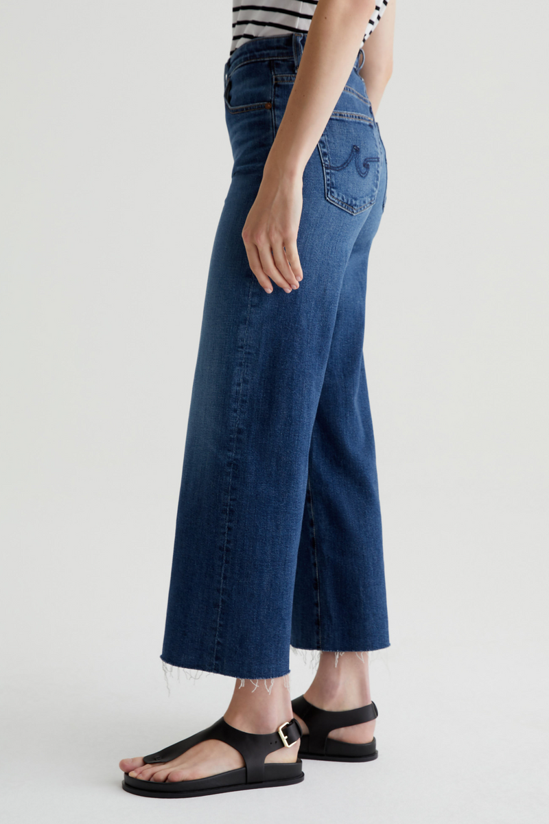 Dark Slate Gray Saige Wide Leg Crop | Plume Jeans