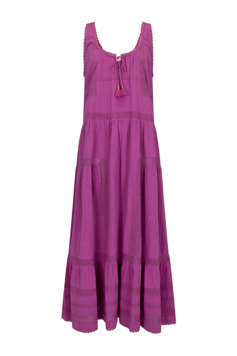 Maroon Serendipity Lace Sundress in Orchid Maxi Dress