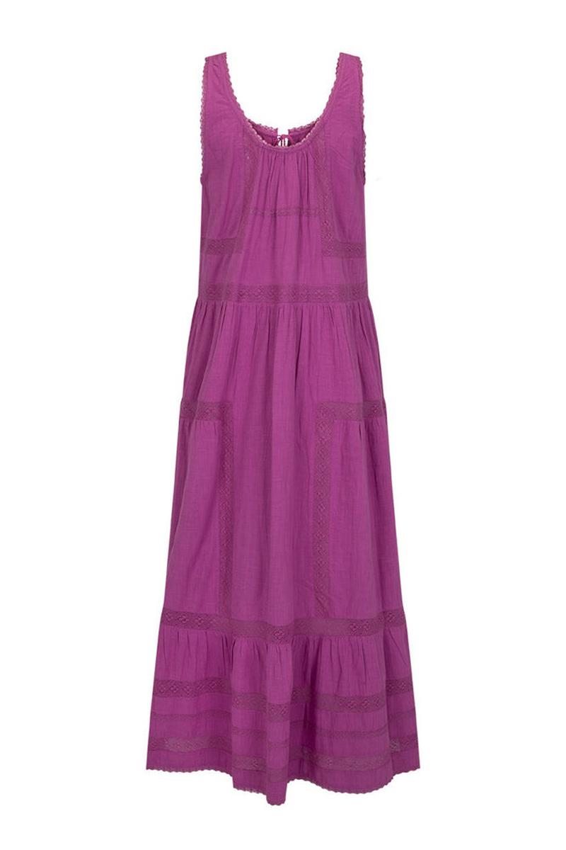 Maroon Serendipity Lace Sundress in Orchid Maxi Dress