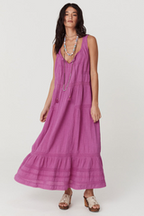 Light Gray Serendipity Lace Sundress in Orchid Maxi Dress