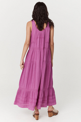 Light Gray Serendipity Lace Sundress in Orchid Maxi Dress