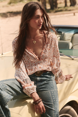 Tan Sunshine Bandit Blouse blouse