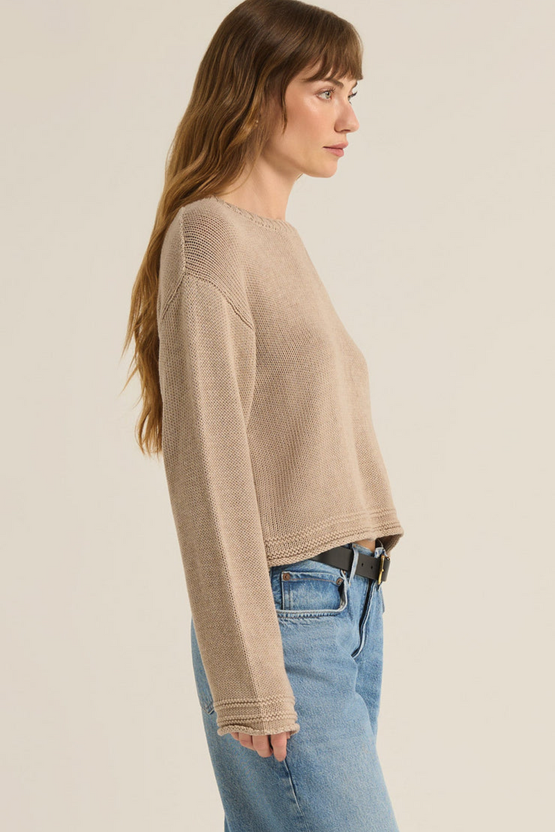 Light Gray Emerson Cropped Sweater Sweater