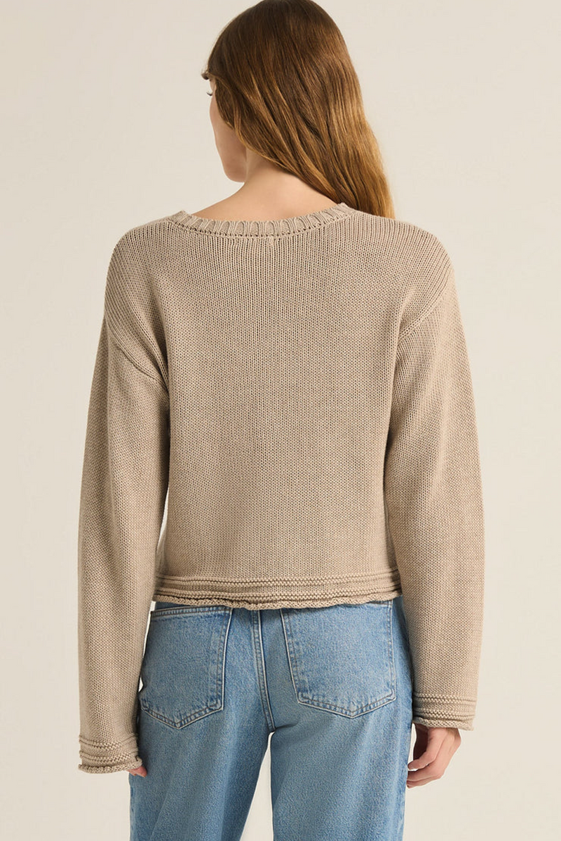 Light Gray Emerson Cropped Sweater Sweater