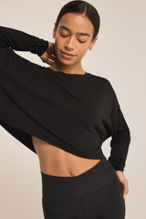 Light Gray Layer On Rib Long Sleeve Top Top