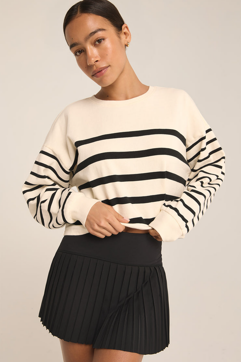 Light Gray Line Up Stripe Sweater Sweater