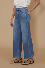 Rosy Brown Juliette Wide Leg Ankle | Clementine Jeans