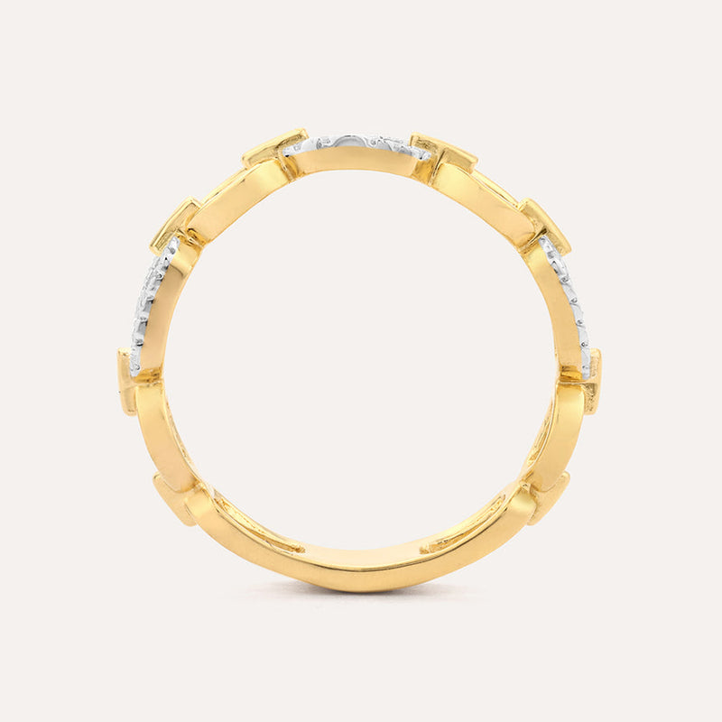 White Smoke Linked Forever To You Stackable Ring Ring