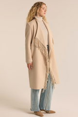 Light Gray Alchemist Fringe Coat Coat