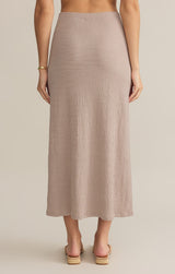 Gray Delavine Textured Midi Skirt Midi Skirt