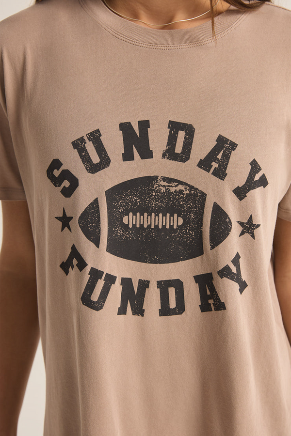 Rosy Brown Sunday Funday Boyfriend Tee Graphic Tee