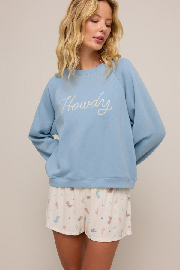 Gray Howdy Fleece Sweatshirt Sweatshirt