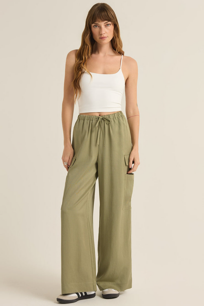 Light Gray Renegade Wide Leg Cargo Pant cargo pants