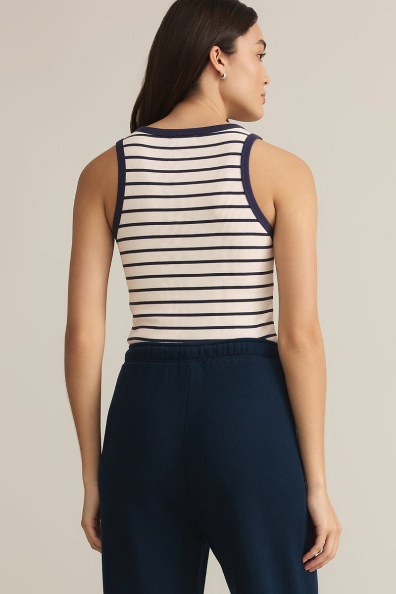 Black Hadley Striped Tank Tank Top