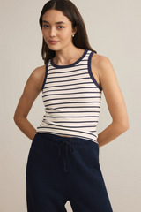 Light Gray Hadley Striped Tank Tank Top