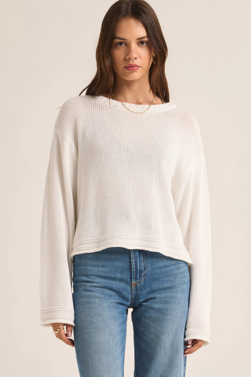 Light Gray Emerson Cropped Sweater Sweater