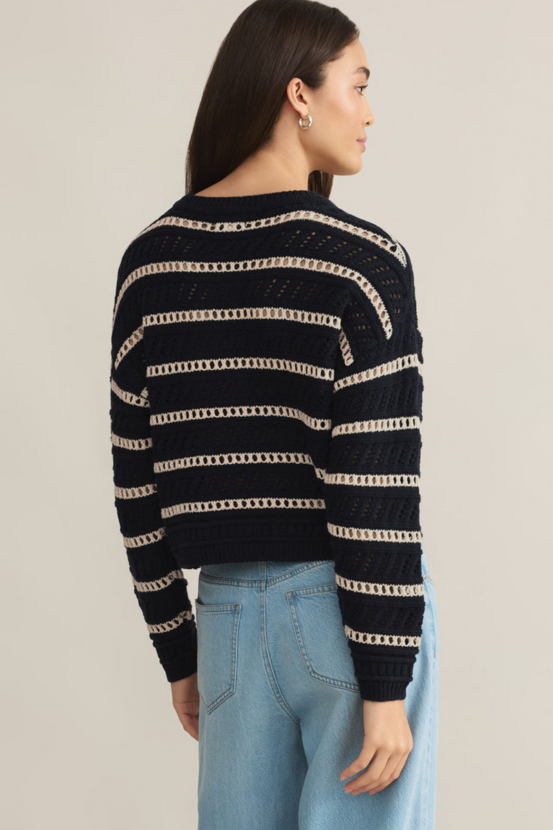 Dark Slate Gray Estero Stripe Sweater Sweater