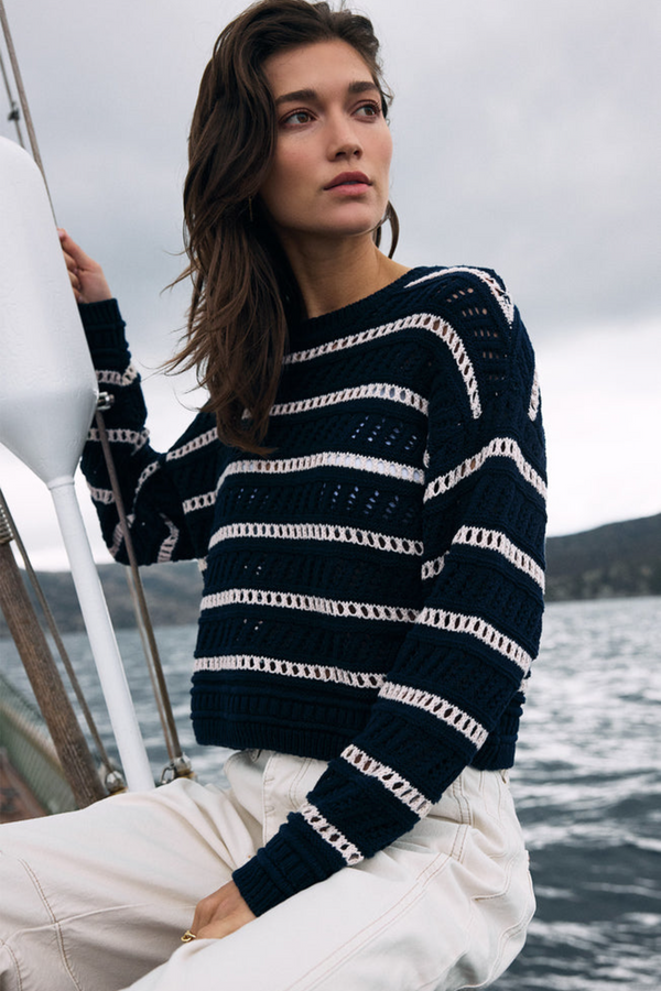 Black Estero Stripe Sweater Sweater