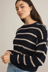 Black Estero Stripe Sweater Sweater