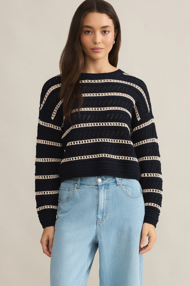 Black Estero Stripe Sweater Sweater