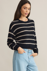 Dark Slate Gray Estero Stripe Sweater Sweater