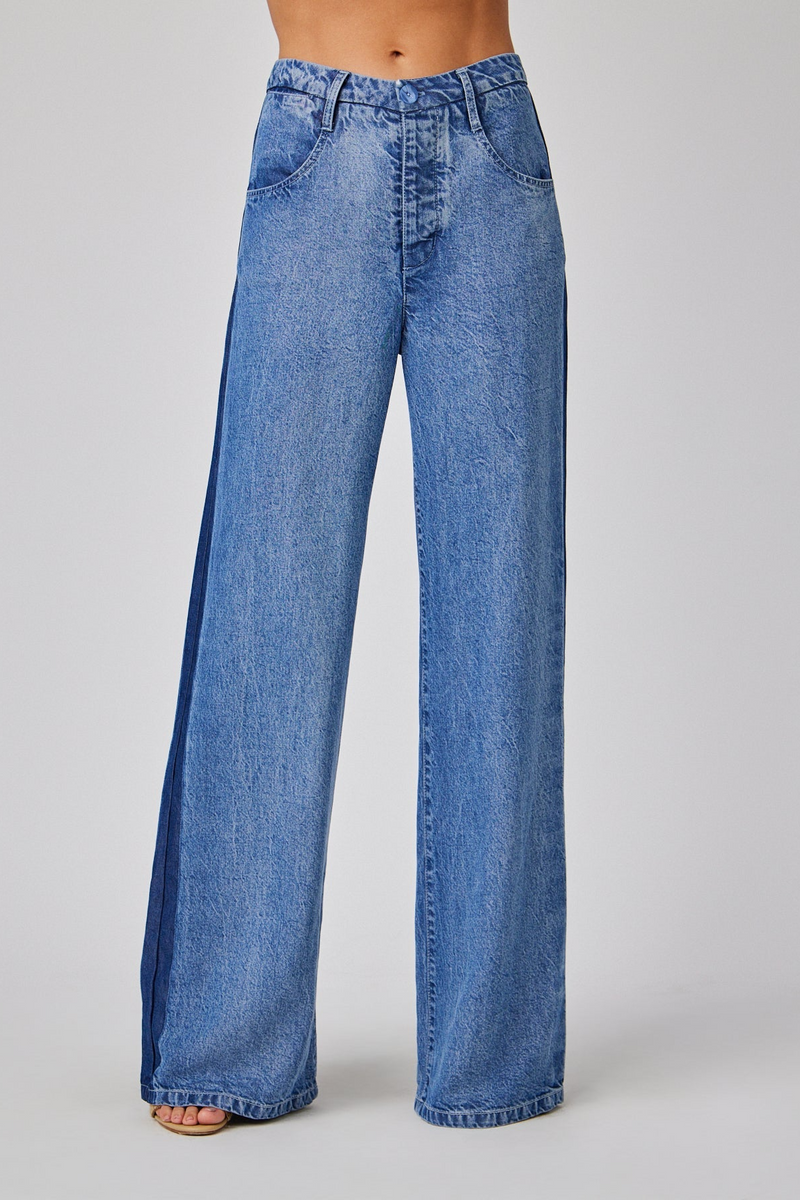 Gray Anya Side Tacked Released Jean | Vintage Laguna Wash Jeans