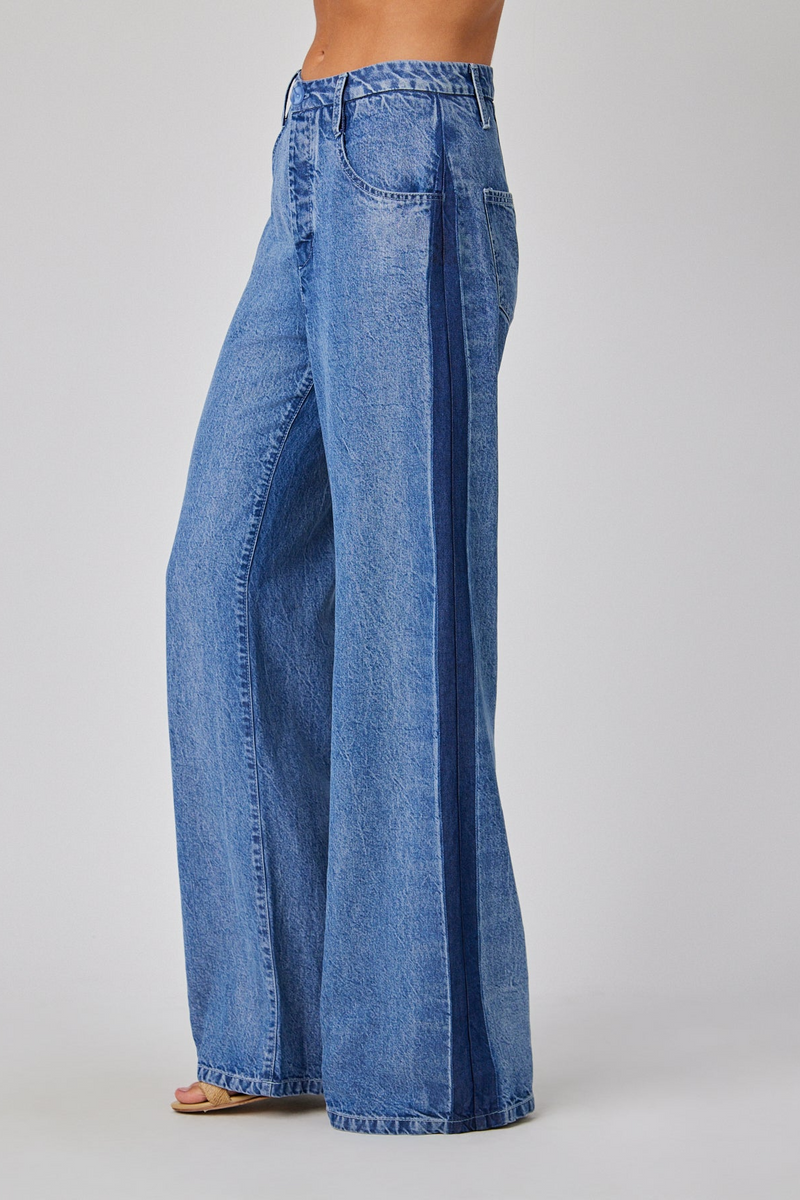 Gray Anya Side Tacked Released Jean | Vintage Laguna Wash Jeans