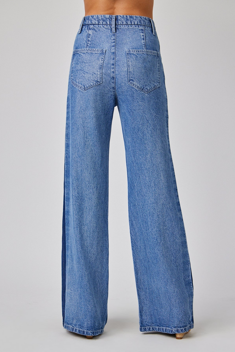 Gray Anya Side Tacked Released Jean | Vintage Laguna Wash Jeans