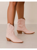 Gray Claire Pink Cowboy Boot