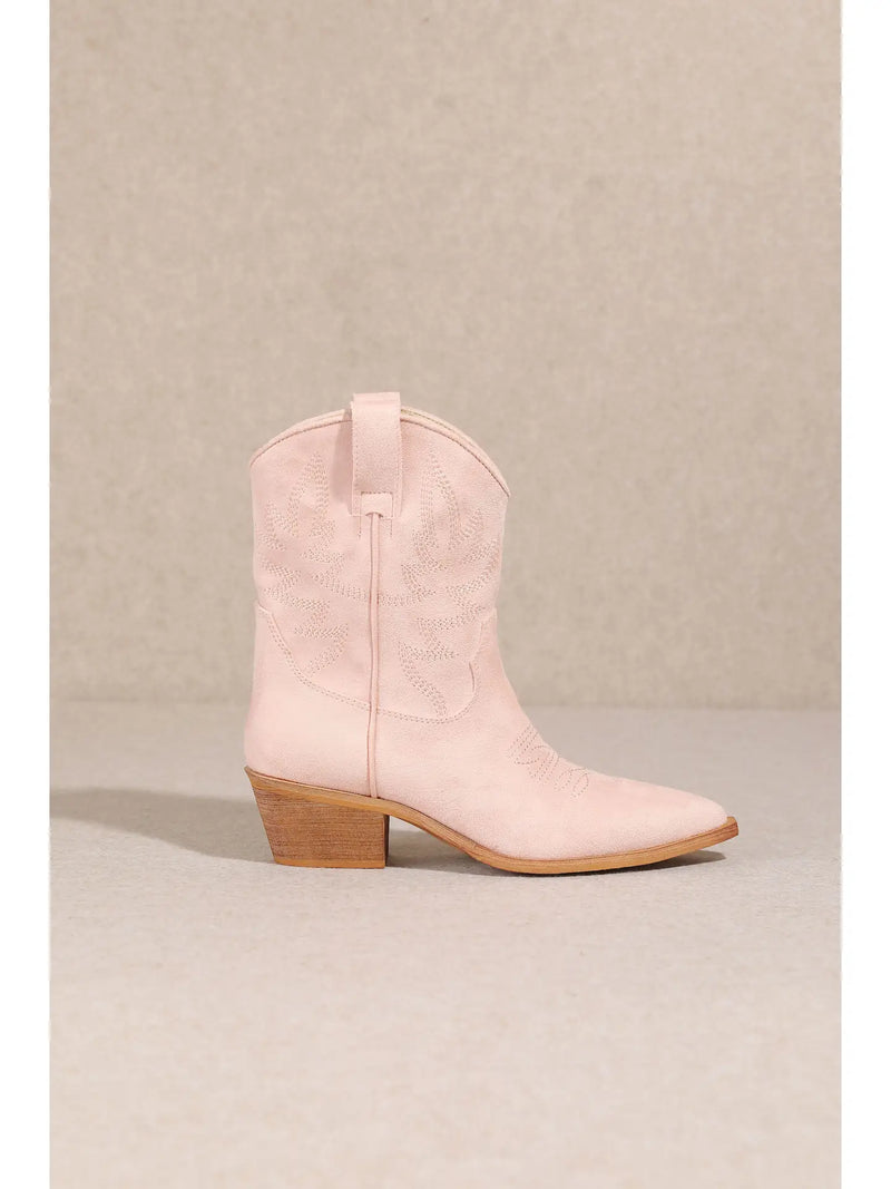 Gray Claire Pink Cowboy Boot